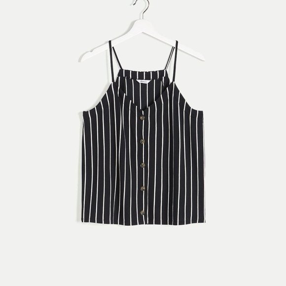Buttoned-Front Striped Cami - Picture 1 of 5